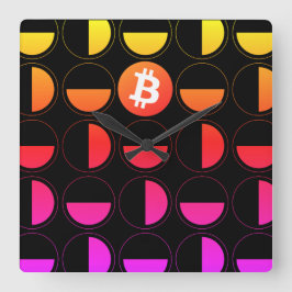 Reloj Cuadrado Diseñador de bitcoin