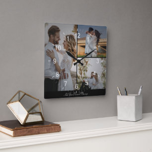 Reloj Cuadrado Diseñar su propio Collage de fotos de 3