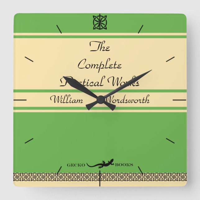 Reloj Cuadrado Diseñar su propio tiempo de cobertura de libro ret (Anverso)