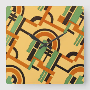 Reloj Cuadrado Diseño #7 del art déco en Emporio Moffa