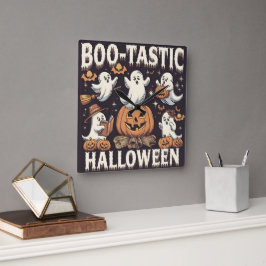 Reloj Cuadrado diseño adorable de halloween boo-tastic