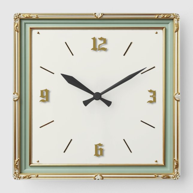 Reloj Cuadrado Diseño Art Deco de Moneda (Anverso)
