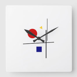 Reloj Cuadrado Diseño Bauhaus clásico