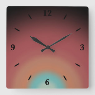 Reloj Cuadrado Diseño de arte arcoiris en el suroeste del suroest