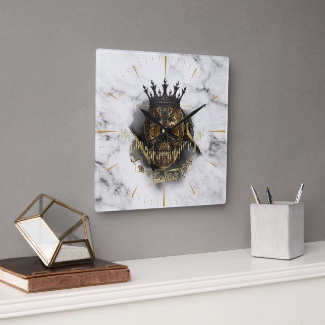 Reloj Cuadrado Diseño de comercio fantástico | Crypto Btc | Afirm (Oficina)