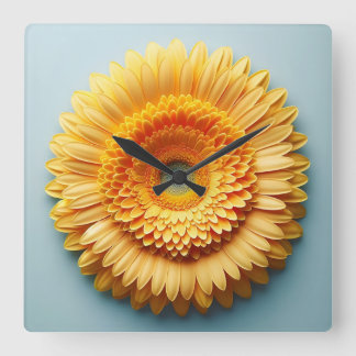 Reloj Cuadrado diseño de flores