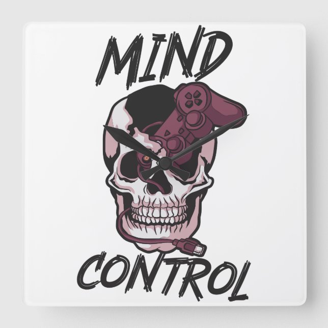 Reloj Cuadrado Diseño de juegos de control mental (Anverso)