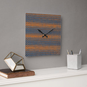 Reloj Cuadrado Diseño de patrón geométrico abstracto moderno 1286