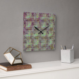 Reloj Cuadrado Diseño de patrones digitales abstractos modernos 1