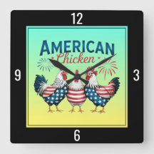Diseño de pollo patriótico americano del 4 de juli