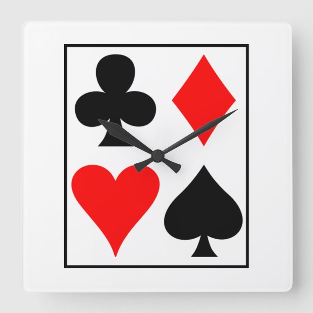 Reloj Cuadrado Diseño de tarjetas (Anverso)