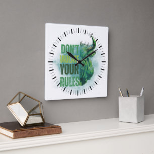 Reloj Cuadrado Diseño de toro Recordatorio Motivación
