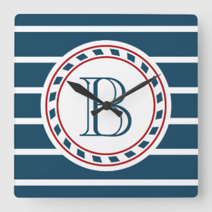 Reloj Cuadrado Diseño del monograma