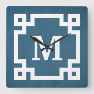 Reloj Cuadrado Diseño del monograma
