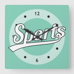 Reloj Cuadrado Diseño del texto: SE DIVIERTE blanco + su propio