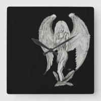 Diseño en blanco y negro de ángel