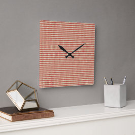 Reloj Cuadrado Diseño geométrico para el año escolar preppy