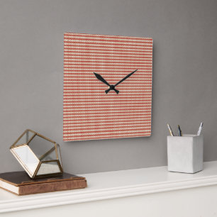 Reloj Cuadrado Diseño geométrico para el año escolar preppy