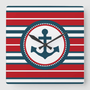 Reloj Cuadrado Diseño náutico