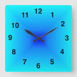 Reloj Cuadrado Diseño Nuevo Elegante Estilizado Geométrico Azul