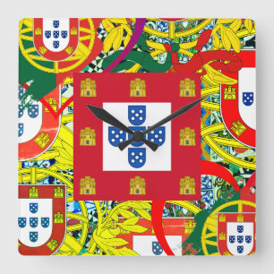 Reloj Cuadrado diseños portugueses 
