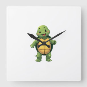 Reloj Cuadrado Disfraz de Tortuga sin Cabeza Genial para Hallowee