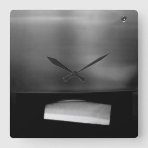 Reloj Cuadrado Dispensador de toallas de papel doblado