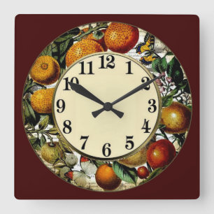 Reloj Cuadrado Diversas frutas