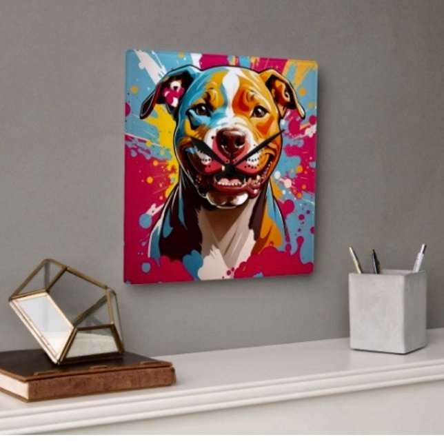 Reloj Cuadrado Diversión de cumpleaños en Staffordshire (Subido por el creador)