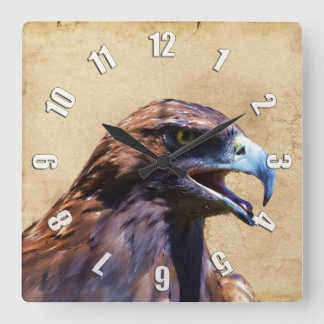 Reloj Cuadrado Divertido Juvenile Bald Eagle Mal Actitud Vida sil