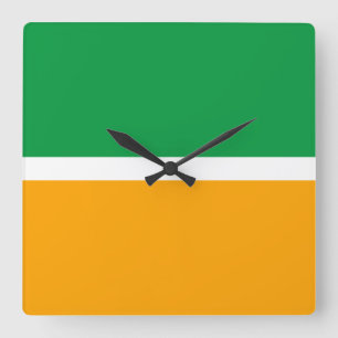 Reloj Cuadrado Divertido negrita verano brillante verde color ama