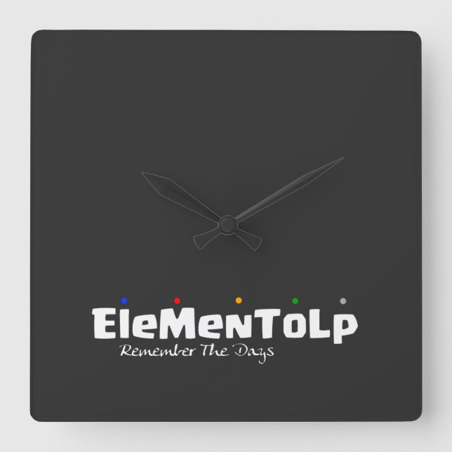 Reloj Cuadrado Divertidos alfabetos (Anverso)
