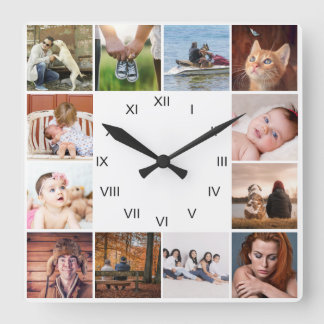 Reloj Cuadrado DIY NUESTRA FAMILIA | 12 numerales romanos del col