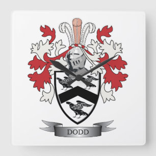 Reloj Cuadrado Dodd Family Crest Coat of Arms