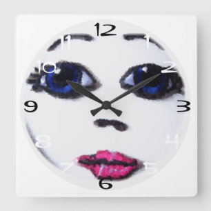 Reloj Cuadrado Doll Face