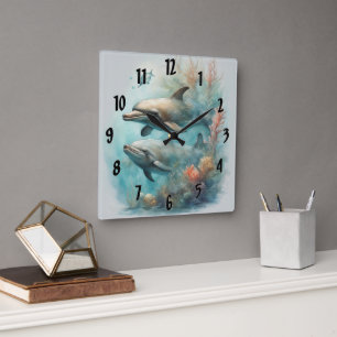 Reloj Cuadrado Dolphin Fantasy 6