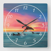 Dolphins Beach Sunset Nautical