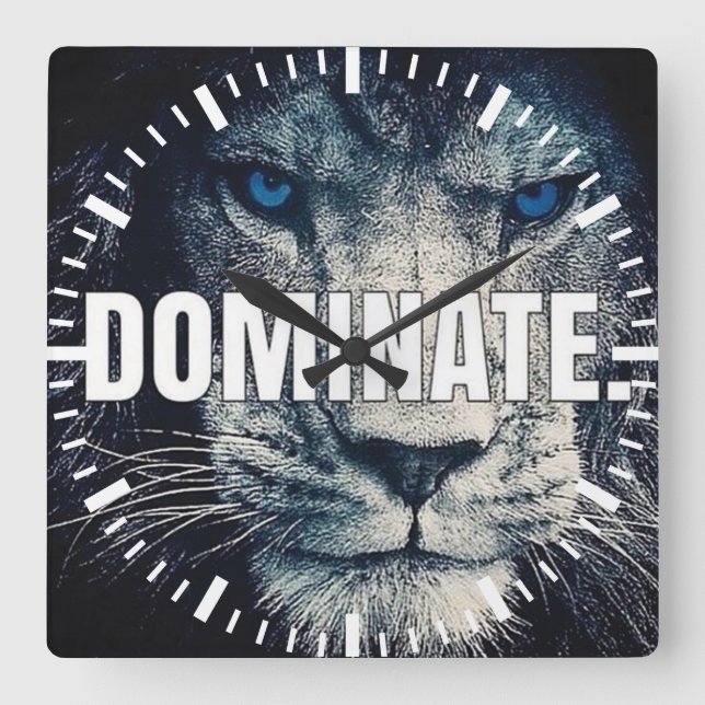 Reloj Cuadrado Dominar - Motivación del León (Anverso)