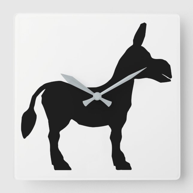 Reloj Cuadrado Donkey Silhouette (Anverso)