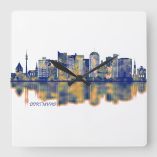 Reloj Cuadrado Dortmund Skyline