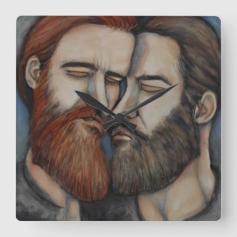 Reloj Cuadrado Dos hombres con barba