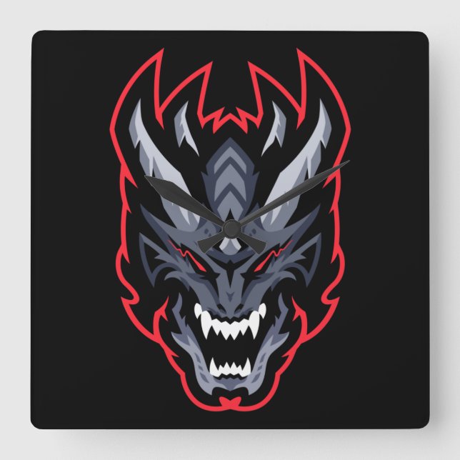 Reloj Cuadrado Dragón (Anverso)