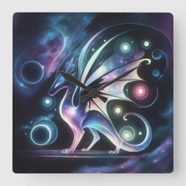 Reloj Cuadrado Dragón de mariposa espacial