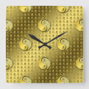 Reloj Cuadrado Dragón de Metal