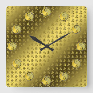 Reloj Cuadrado Dragón de Metal
