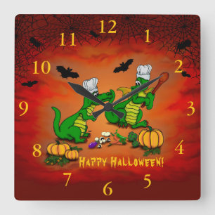Reloj Cuadrado Dragones - ¡Feliz Halloween! Hoy cocinaré