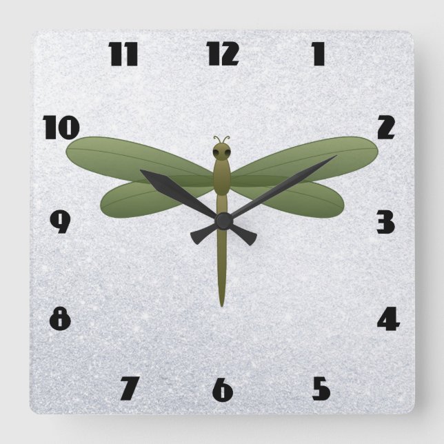 RELOJ CUADRADO DRAGONFLY (Anverso)