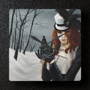 Reloj Cuadrado Dragonfly de Steampunk Victorian