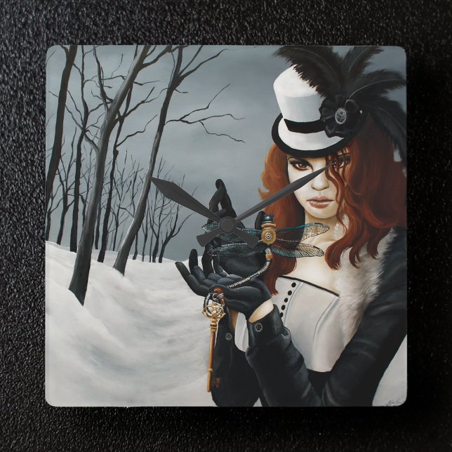 Reloj Cuadrado Dragonfly de Steampunk Victorian (Subido por el creador)