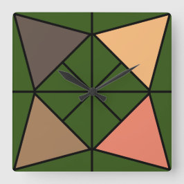 Reloj Cuadrado Driehoek, triangel 